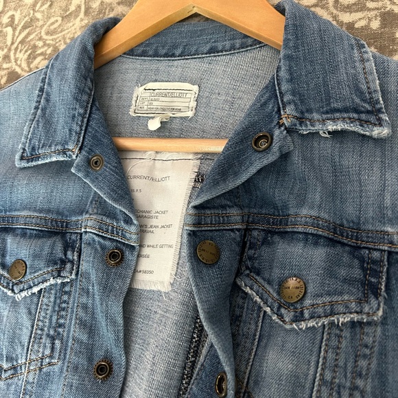 Current/Elliott The Mechanic Jean Jacket Denim Size 0 - Picture 13 of 14